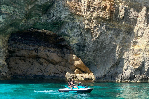 Mellieha: Tour Safari con moto d&#039;acqua di Comino e della Laguna Blu