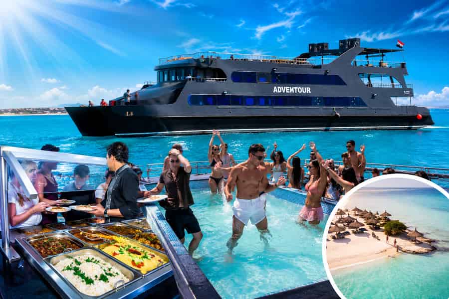 Hurghada: Luxus-Katamaran, Halb-U-Boot, Insel & Sonnenuntergang. Foto: GetYourGuide