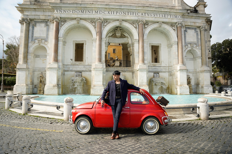 Rome : Visite guidée de la Fiat 500 avec photographeVisite privée