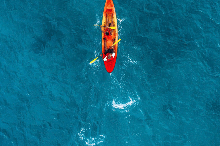 Muscat: Al Qurum Beach Sunset Kayaking Experience sunset kayak guided tour with snorkeling