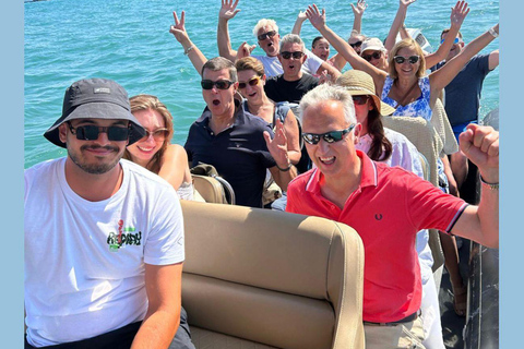 Split: Laguna Azul, Hvar y 5 Islas Tour en barco en grupo reducidoTour privado en inglés