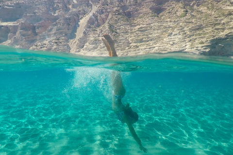 Adamas: Milos & Polyaigos Full-Day Sailboat Tour with Lunch Adamas: Milos and Polyaigos Full-Day Cruise with Lunch