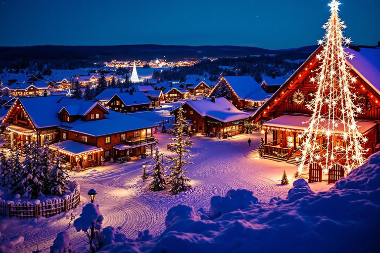 Rovaniemi:Santa Claus Village Guided Tour with Santa's gift Private Santa village
