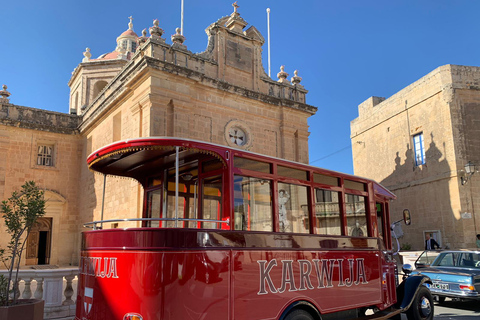 Malta: Private Chauffeur-Driven Vintage Bus Malta: Private Chauffeur-Driven Vintage Bus 4Hrs