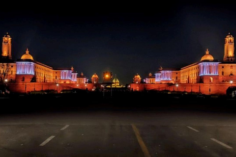 Delhi: Private Evening Tour Of Iconic Sights & Lights Delhi: Evening Tour With Car+Guide+Tickets+Dinner