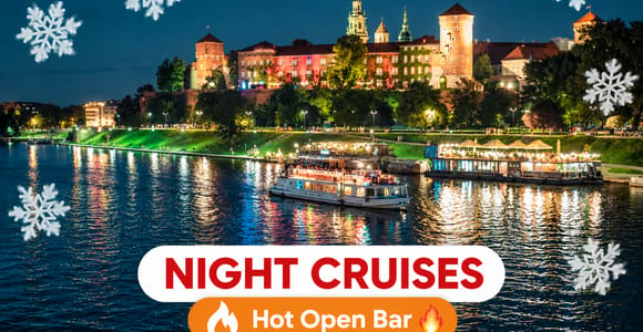 Cracow: Night Cruise with Open Bar