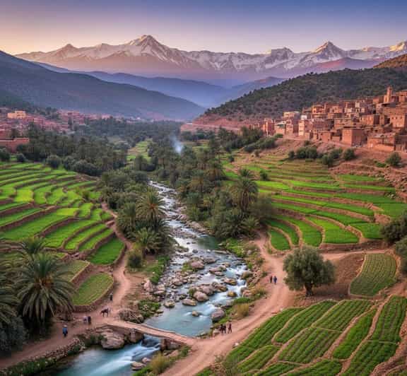 Au départ de Marrakech : visite guidée de la vallée de l'Ourika avec cascades et déjeuner - excursion
