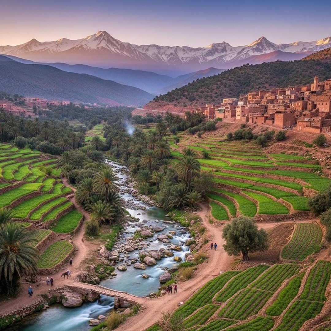 Au départ de Marrakech : visite guidée de la vallée de l'Ourika avec cascades et déjeuner - excursion