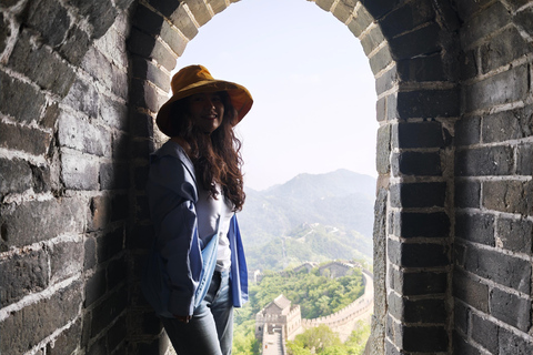Mutianyu Great Wall w/Ticket+Peking Duck+Local Relax|Private Mutianyu Great Wall only Ticket+Shuttle Bus