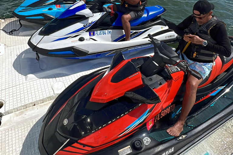 Aluguer de Jet Ski em Biscayne Bay e passeio de barco gratuito