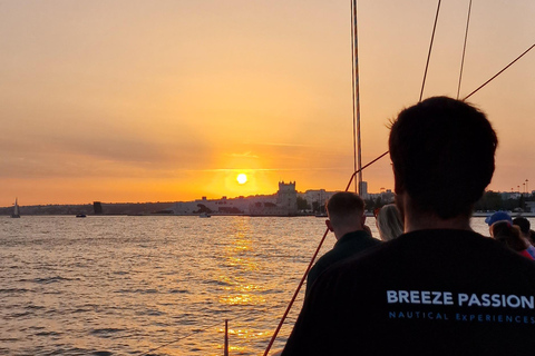 Lisbon: Sunset Sailing with Portuguese Wine and HistoryShared Sunset Tour