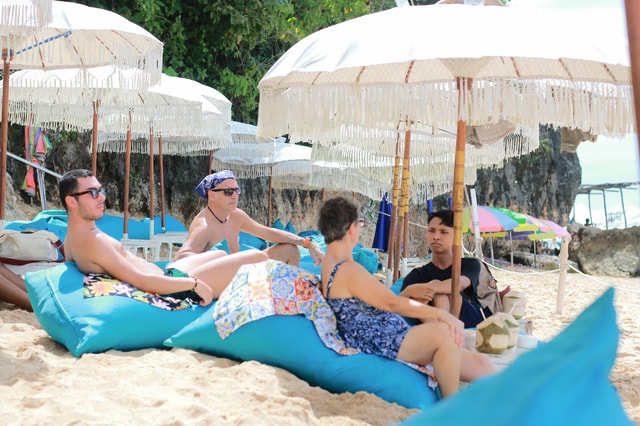 Relaxing Beach in Yogyakarta: Canoeing, Bean Bag & Coconut