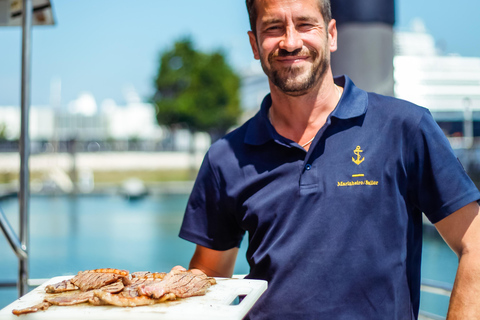 Lisboa: Crucero a la Playa con Barbacoa, Barra Libre y Música