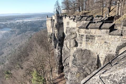 From Dresden: Table mountains Lilienstein & Königstein tour