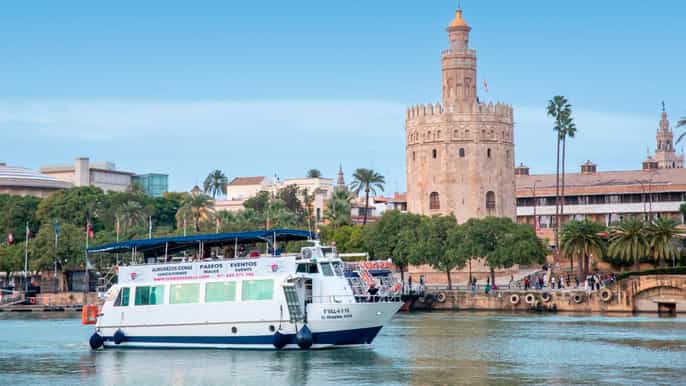 Seville: Guadalquivir Boat Tour with Optional Lunch/Dinner
