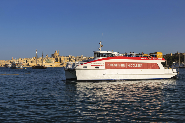 Sliema: Färjetransport tur och retur till/från VallettaFrån Valletta: Färjetransport tur och retur till Sliema