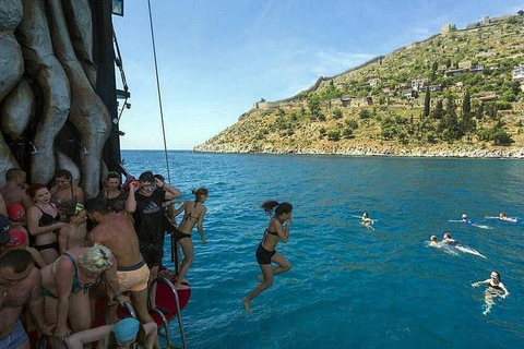 Alanya: Pirate Boat Trip with Lunch & Free Soft Drinks Soft Drinks, Lunch & Transfer