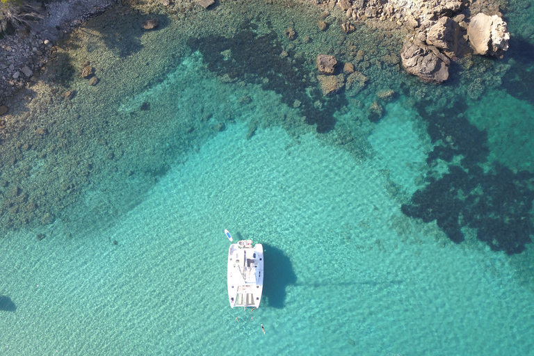 IBIZA: CATAMARAN CUEVAS CALA BASSA Y PLAYA CALA CONTE SUP PADEL&amp;SNORQUEL