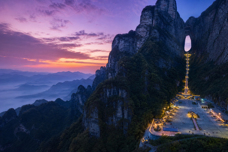 Tianmen Mountain: E-Ticket & Multilingual Guide Options Route A: City Cableway Up & Express Cableway Down