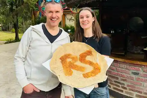 Addis Ababa Culinary :Injera Making,Coffee Brewing & Milking