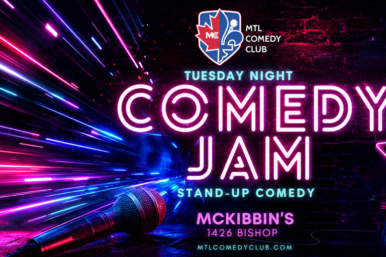 #1 Tuesday English Stand-Up Comedy Show in Downtown Montreal