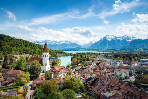 Vanuit Bazel: dagtrip naar Thun, rondvaart en St. BeatusgrottenRondleiding met kaasproeverij