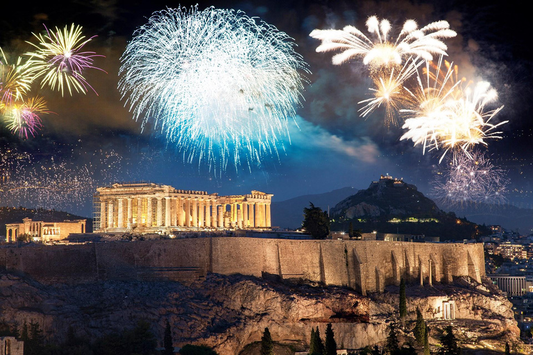 Athens: New Year's Eve Pub Crawl with Fireworks View