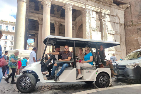 Roma: tour in golf cart con servizio di prelievo in hotelRoma: tour serali privati in golf cart nel centro della città
