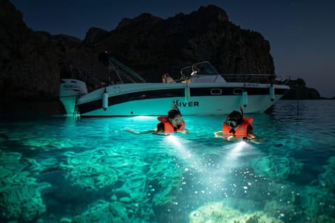 Sóller: Privates Nachtschnorchelerlebnis mit Unterwasserbeleuchtung