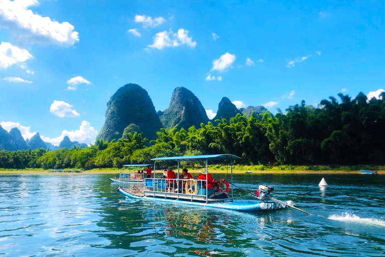 Guilin to Yangshuo : Li River Bamboo Rafting & culture