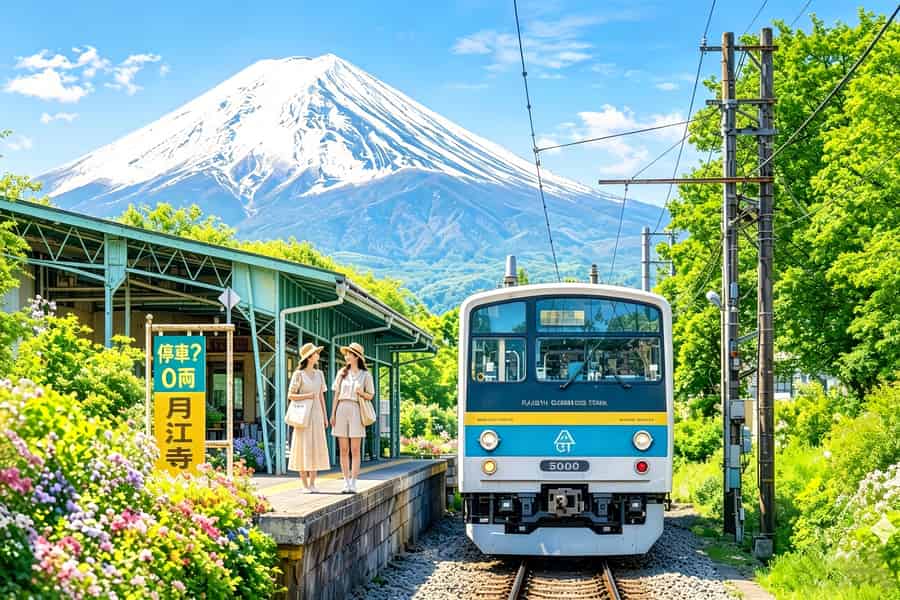 Ab Tokio: Sightseeing-Zug zum Berg Fuji & Kawaguchi-See-Tour. Foto: GetYourGuide Ab Tokio: Sightseeing-Zug zum Berg Fuji & Kawaguchi-See-Tour. Foto: GetYourGuide