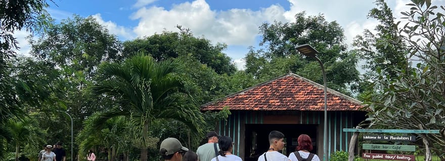 Visite de la plantation de poivre de Kampot, dégustation gratuite, marais salant et lac