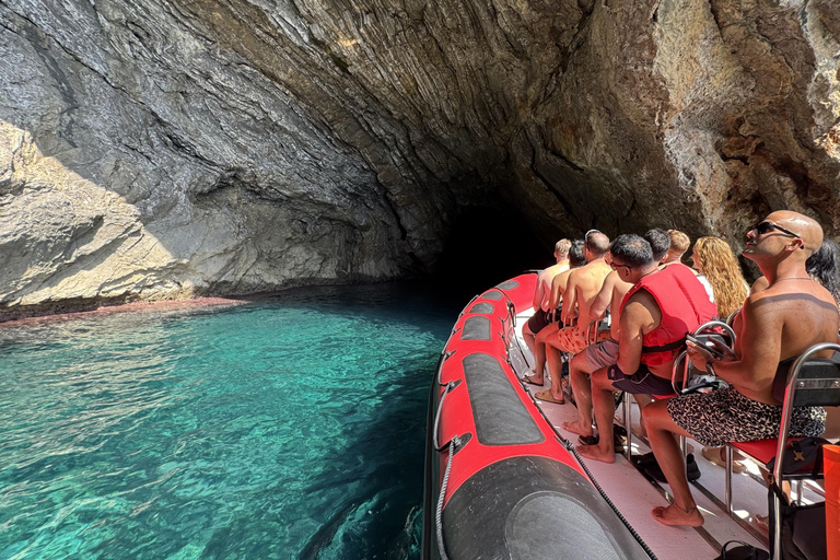 Alcudia: sightseeing, zeegrotten en snorkelavontuur per boot3 uur durende speedboottocht - grotten, snorkelen en sightseeing