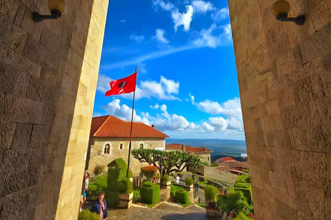 From Tirana: Kruja Castle, Old Bazaar & Sari Salltik View