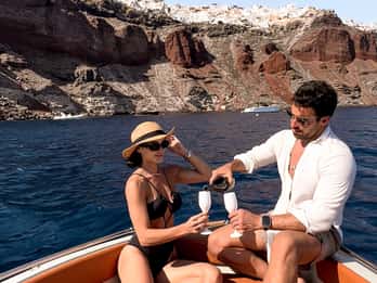 Santorini: License Free, Luxurious Small Boat Rental