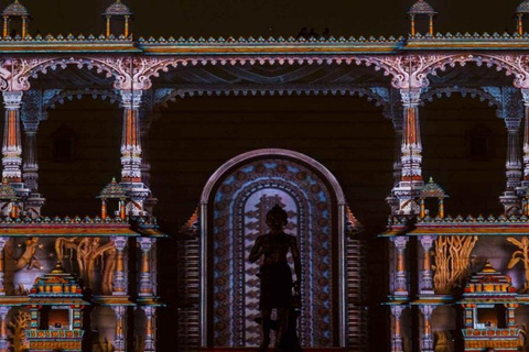 Delhi: Evening at Akshardham With Light Show &amp; Local DinnerAkshardham Water &amp; Light Show With Car + Guide