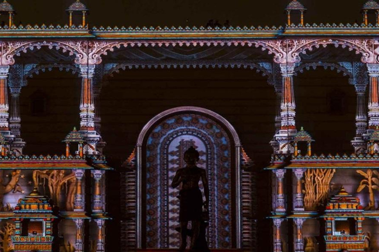 Delhi: Evening at Akshardham With Light Show &amp; Local DinnerAkshardham Water &amp; Light Show With Car + Guide