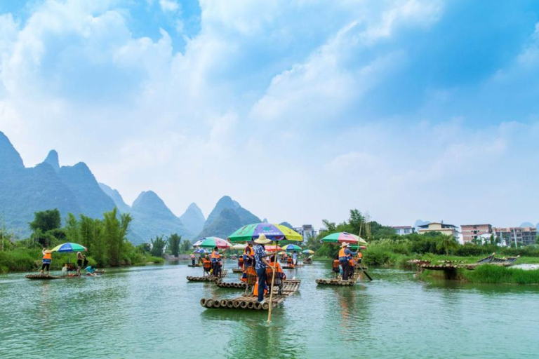 Guilin: Crown Cave, Yulong River Bamboo Rafting, Moon Hill