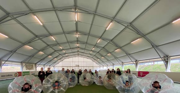 Budapest: Bubble Football Experience with Beer