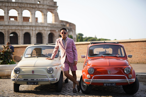 Rome : Visite guidée de la Fiat 500 avec photographeVisite privée