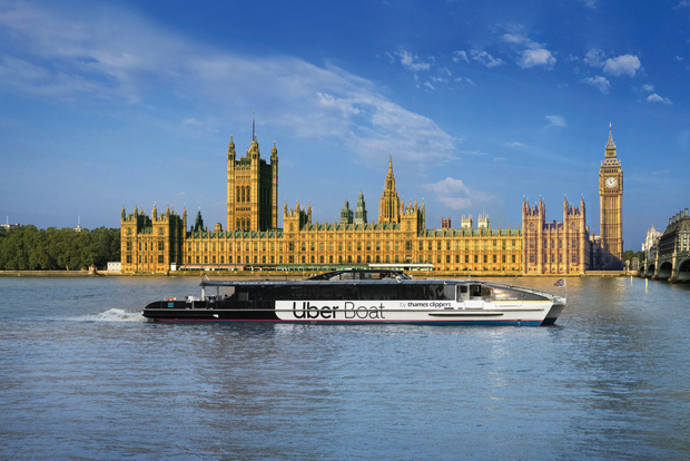 London: Uber-båt med Thames Clippers returbiljett till floden