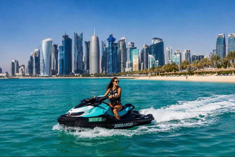 Doha Skyline Jet Ski Adventure: Ride the Arabian Gulf JetSki 30 minutes from meeting point