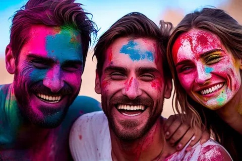 Celebrazione dell'Holi: Tour in bicicletta di Jaipur con una guida locale