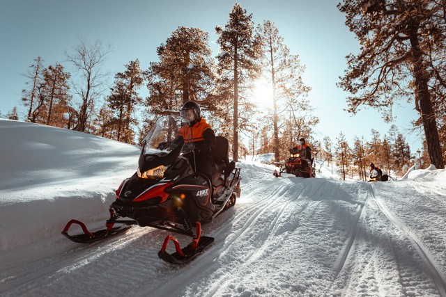 Visit Saariselkä Snowmobile Ride with Hot Drinks in Saariselkä