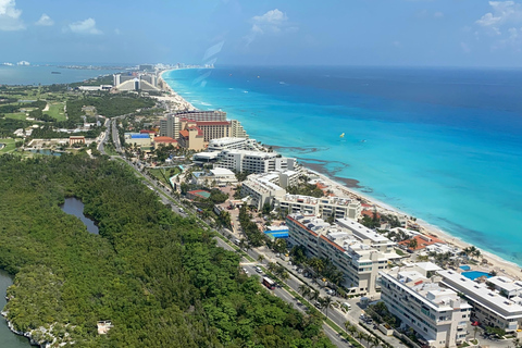 Strefa hotelowa Cancun: Lot panoramicznyLot panoramiczny do strefy hotelowej Cancun