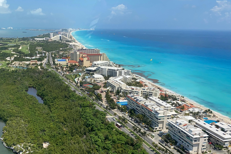 Strefa hotelowa Cancun: Lot panoramicznyLot panoramiczny do strefy hotelowej Cancun