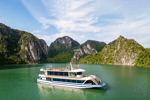 Da Hanoi: Crociera di lusso nella Baia di Ha Long con pranzo a buffetDa Hanoi: Crociera di lusso nella baia di Halong con pranzo a buffet