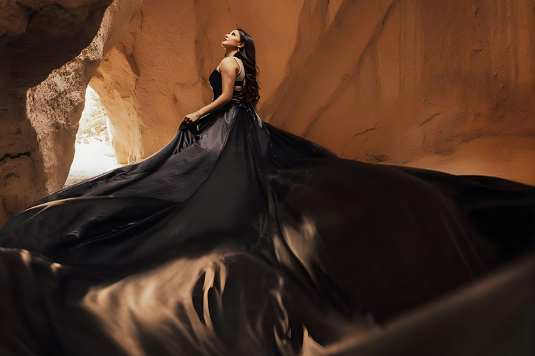 Cappadocia: Private Photo Shoot with Flying Dress & Horses Horse Photo Shoot Experience