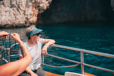 From Benitses/Lefkimmi: Blue Lagoon & Papanikolis Cruise Cruise with Transfer from Southern Corfu to Lefkimmi Port