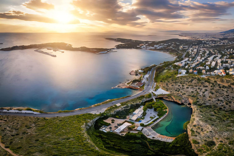 Athens: Cape Sounio & Temlpe Poseidon Swimming & Sunset Tour Sunset Tour with swimming